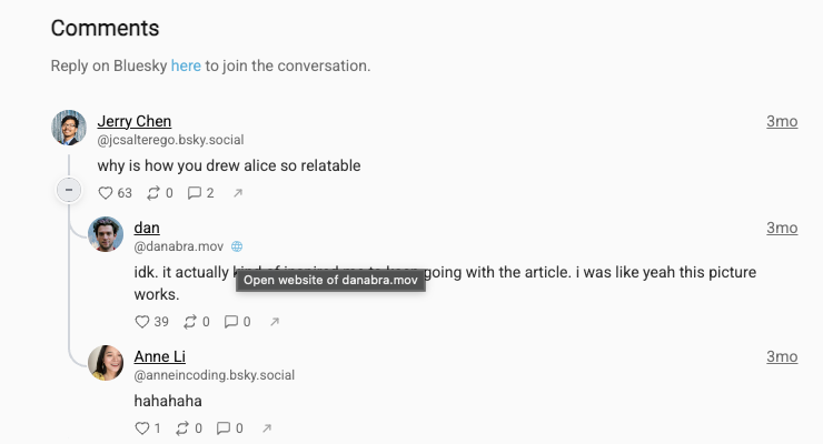 you can directly open commenter website